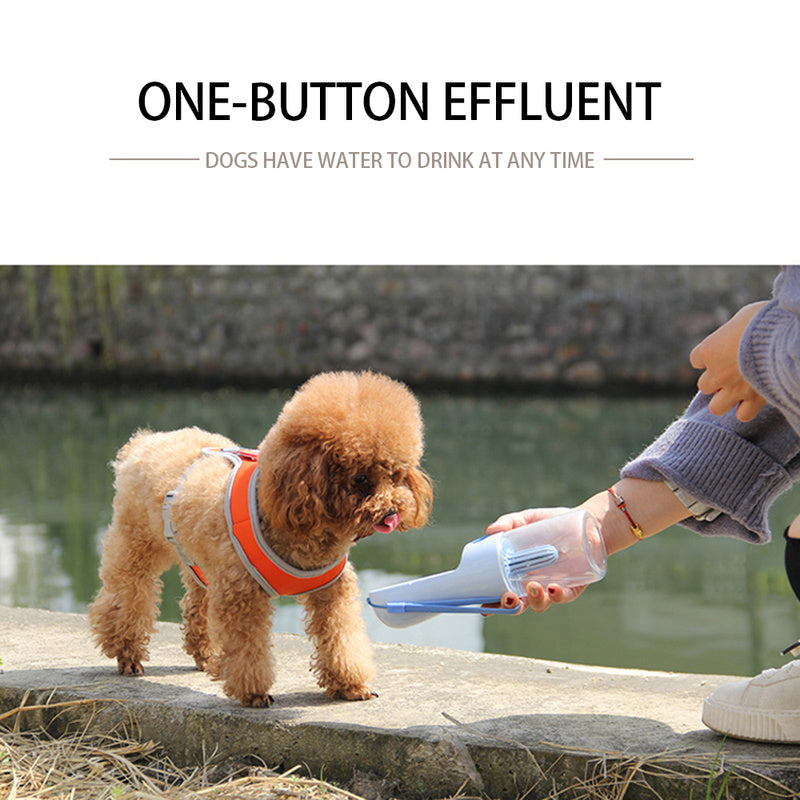 Pet dog cat water bottle portable feeder