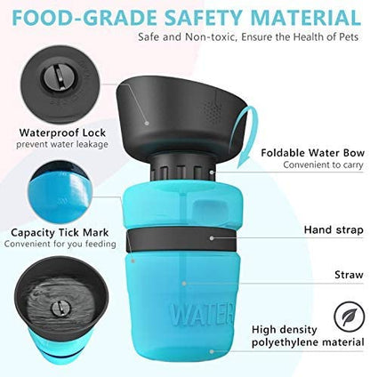 Pet outdoor foldable bottle dog travel water bottle