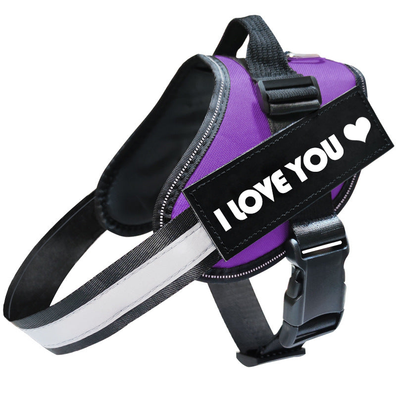 Purple dog harness with &