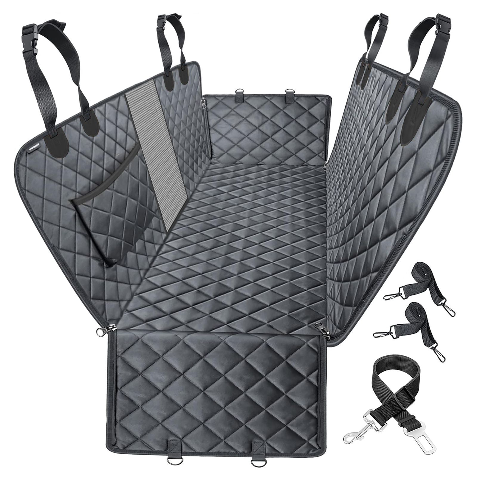 Katziela Classic Hammock Car Seat Cover - Foldable, Waterproof, Travel-Friendly Pet Cover for Cars & SUVs