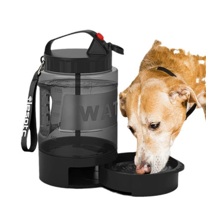 Black 2.2l dog water bottle large drinking kettle for pets