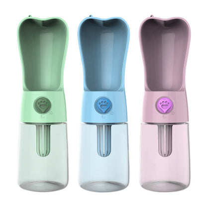 Pet dog cat water bottle portable feeder