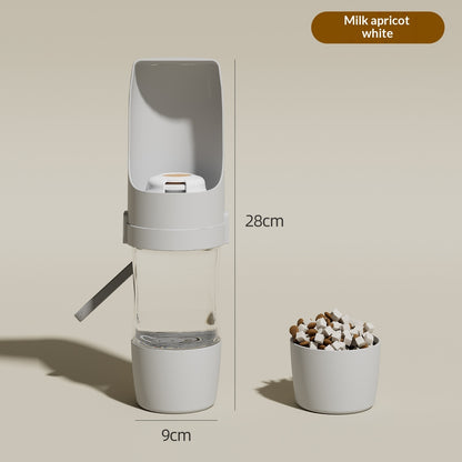 Outdoor Dog Water Bottle with Food Compartment for Hiking